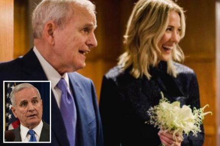 Mark Dayton and his wife Ana Orke caught on the camera